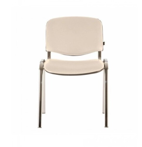 Стул для посетителей ИЗО черный каркас кожзам V18 бежевый WIN