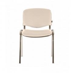 Стул для посетителей ИЗО черный каркас кожзам V18 бежевый WIN