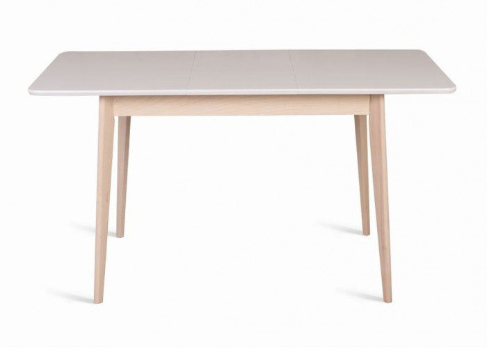 Стол обеденный прямоугольный Рэй-1200 (80х120(155) х75 белая эмаль) RB