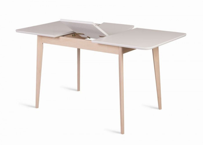 Стол обеденный прямоугольный Рэй-1200 (80х120(155) х75 белая эмаль) RB