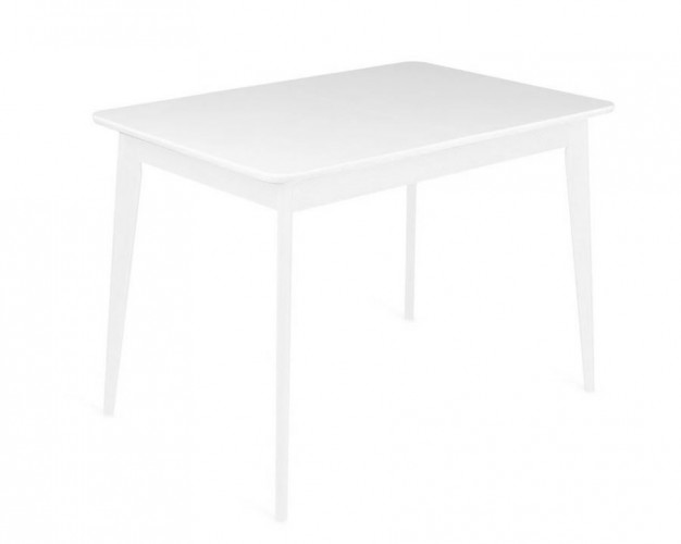 Стол обеденный прямоугольный Рэй-1200 (80х120(155) х75 белая эмаль) RB