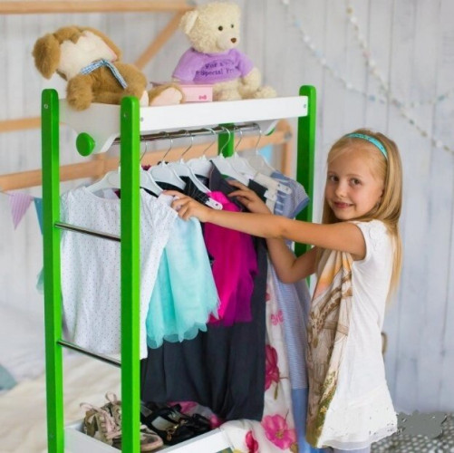 Детская напольная вешалка Малыш (зеленый)