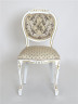 Стул "Орион-2" п/м Белый матовый+патина золото / ткань Креам 110+109)