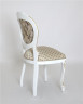 Стул "Орион-2" п/м Белый матовый+патина золото / ткань Креам 110+109)