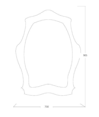 Зеркало Элегия (молочный дуб) Вис