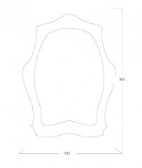 Зеркало Элегия (молочный дуб) Вис