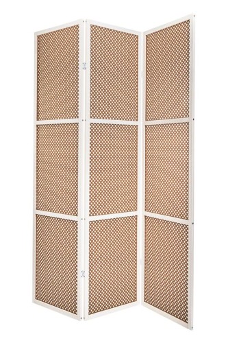 Ширма Gloria-3 (каркас белый/ вставка орех)
