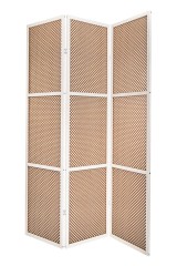 Ширма Gloria-3 (каркас белый/ вставка орех)