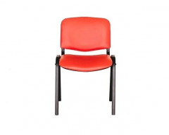 Стул для посетителей ИЗО черный каркас кожзам V27 красный WIN