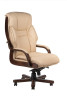 Кресло руководителя Честер нат кожа крем МБ, дерево ИМ