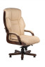 Кресло руководителя Честер нат кожа крем МБ, дерево ИМ
