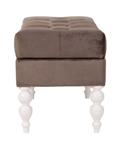 Банкетка Виктория (эмаль белая / 15 - коричневый)