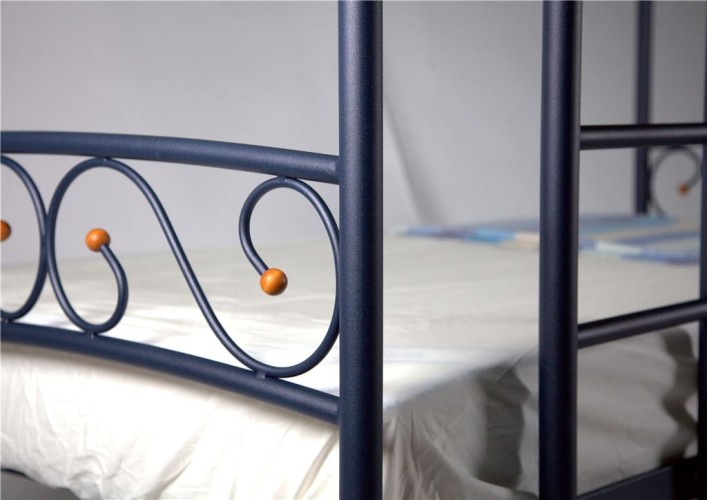 Двухъярусная кровать Валерия-DD (90х200) (СИНИЙ БАРХАТ)