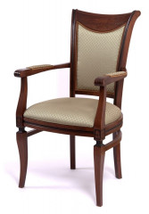 Кресло "Милорд №11-S" (Темный орех + патина/ткань Luiza com NEFRIT)