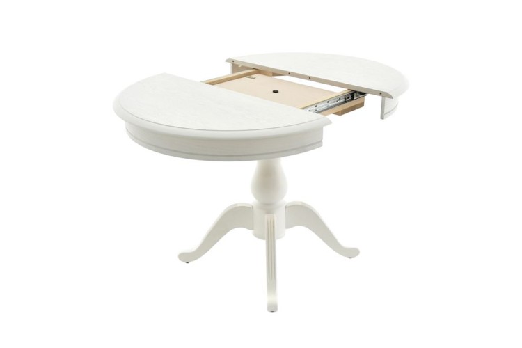 Стол "Фабрицио-1" раздвижной (D 820 / Цвет дерева:Тон 9 Эмаль белая)