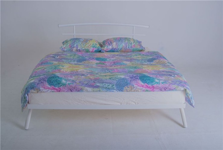 Кровать двуспальная САКУРА (160х200/металлическое основание) Белый