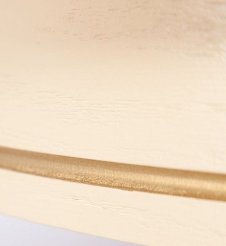 Стол "Фабрицио-1" раздвижной (D 820 / Цвет дерева: Тон 10 Слоновая кость RAL 1015 + патина золото)