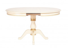 Стол "Фабрицио-1" раздвижной (D 820 / Цвет дерева: Тон 10 Слоновая кость RAL 1015 + патина золото)