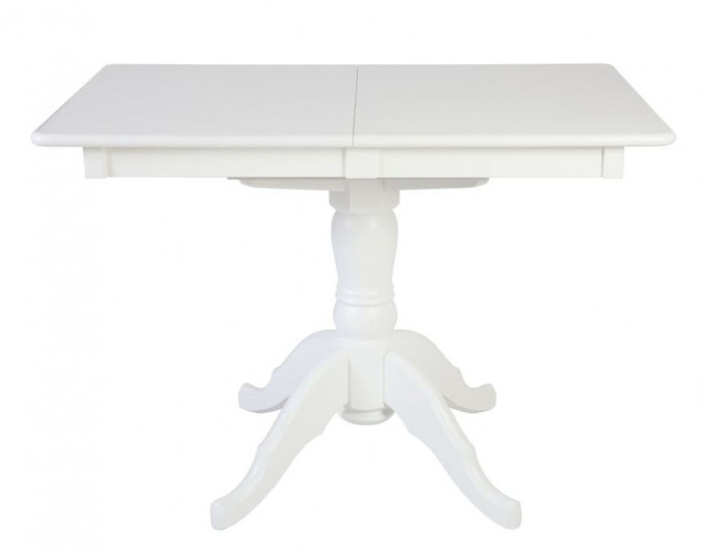 Стол на одной ноге Альт-110 раздвижной  (Белый/массив березы, Шпон)