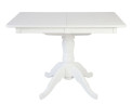 Стол на одной ноге Альт-110 раздвижной  (Белый/массив березы, Шпон)