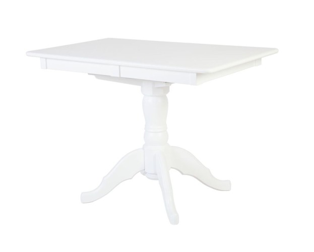 Стол на одной ноге Альт-110 раздвижной  (Белый/массив березы, Шпон)