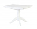 Стол на одной ноге Альт-110 раздвижной  (Белый/массив березы, Шпон)