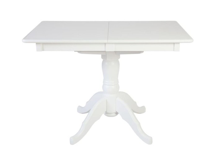 Стол на одной ноге Альт-110 раздвижной  (Белый/массив березы, Шпон)