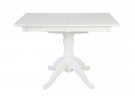 Стол на одной ноге Альт-110 раздвижной  (Белый/массив березы, Шпон)