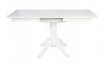 Стол на одной ноге Альт-110 раздвижной  (Белый/массив березы, Шпон)
