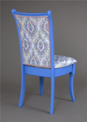 Стул Визит-1 (цвет Лаванда/ массив/гобелен Дамаск бело-голубой 3)