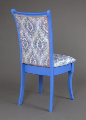 Стул Визит-1 (цвет Лаванда/ массив/гобелен Дамаск бело-голубой 3)