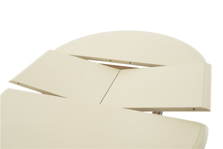 Стол "Фабрицио-1" раздвижной (D 820 / Цвет дерева:Тон 10 Слоновая кость RAL 1015)