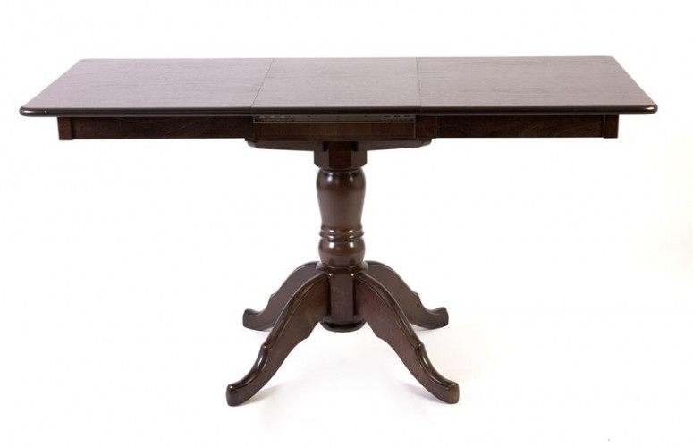 Стол на одной ноге Альт-110 раздвижной (Шоколад/массив березы, Шпон)