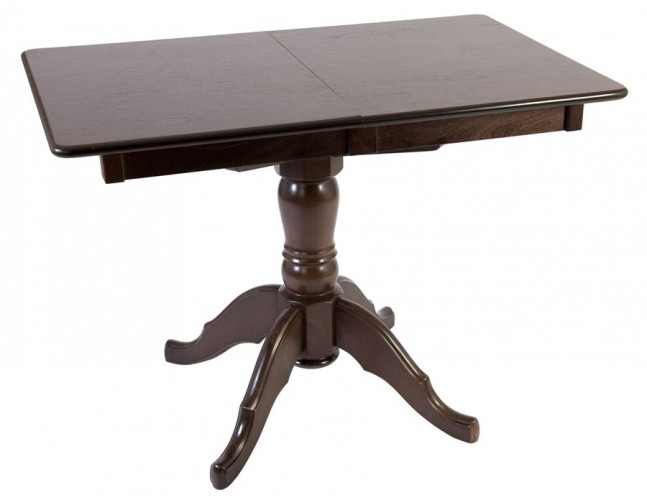 Стол на одной ноге Альт-110 раздвижной (Шоколад/массив березы, Шпон)