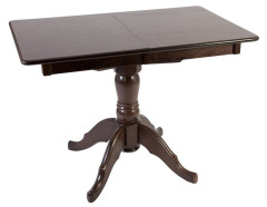 Стол на одной ноге Альт-110 раздвижной (Шоколад/массив березы, Шпон)
