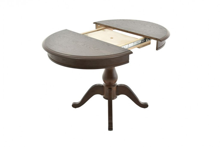 Стол "Фабрицио-1" раздвижной (D 820 / Цвет дерева: Тон 7 Орех темный)