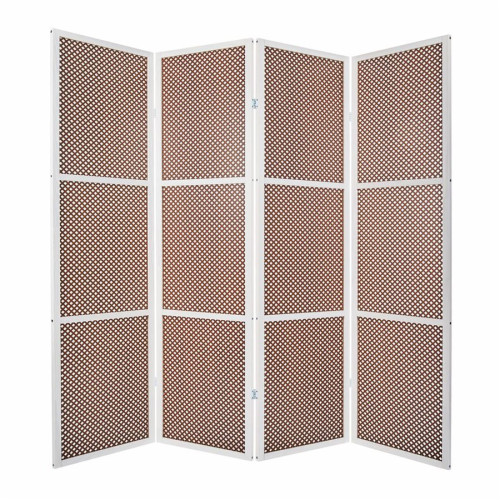 Ширма Gloria-4 (каркас белый/ вставка орех)