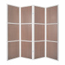 Ширма Gloria-4 (каркас белый/ вставка орех)