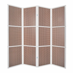 Ширма Gloria-4 (каркас белый/ вставка орех)