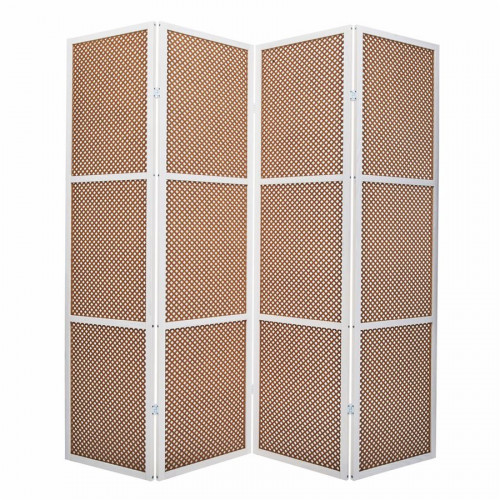 Ширма Gloria-4 (каркас белый/ вставка орех)