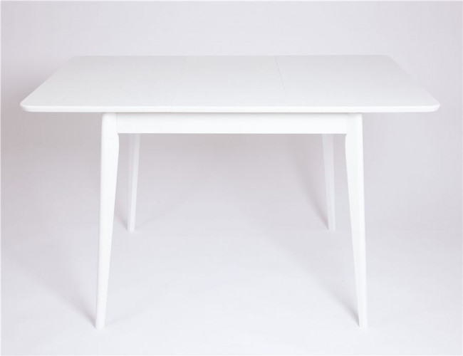 Стол обеденный квадратный Рэй-0090 (90х90(125) х75 белая эмаль)