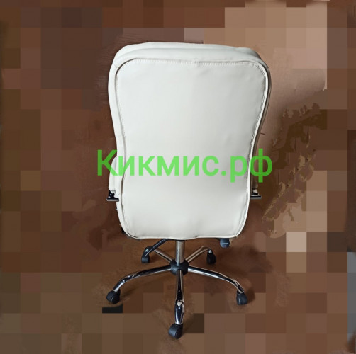 Кресло руководителя Авокадо (экокожа крем/хром) ИМ