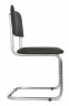 Стул Сильвия хром кож/зам (черный)