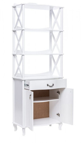 Этажерка с распашными дверями ДЖУЛЬЕТТА -3 (Молочный дуб) Ls