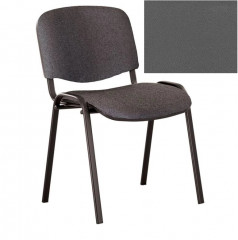 Стул для посетителей ИЗО черный каркас кожзам V2 т. серый