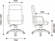 Кресло Консул стандарт кожа (черная)