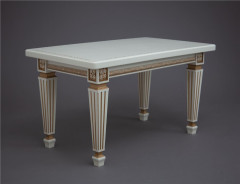 Журнальный стол "Верона"  (1013+патина золото) слоновая кость