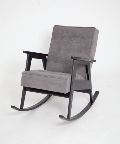 Кресло-качалка РЕТРО (венге / RS 15 - темно-серый)