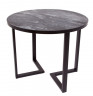 Стол круглый "Лофт Зиг-Заг" (ЛДСП 32 мм /Гранит темный 1571/ кромка чёрная)
