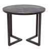 Стол круглый "Лофт Зиг-Заг" (ЛДСП 32 мм /Гранит темный 1571/ кромка чёрная)
